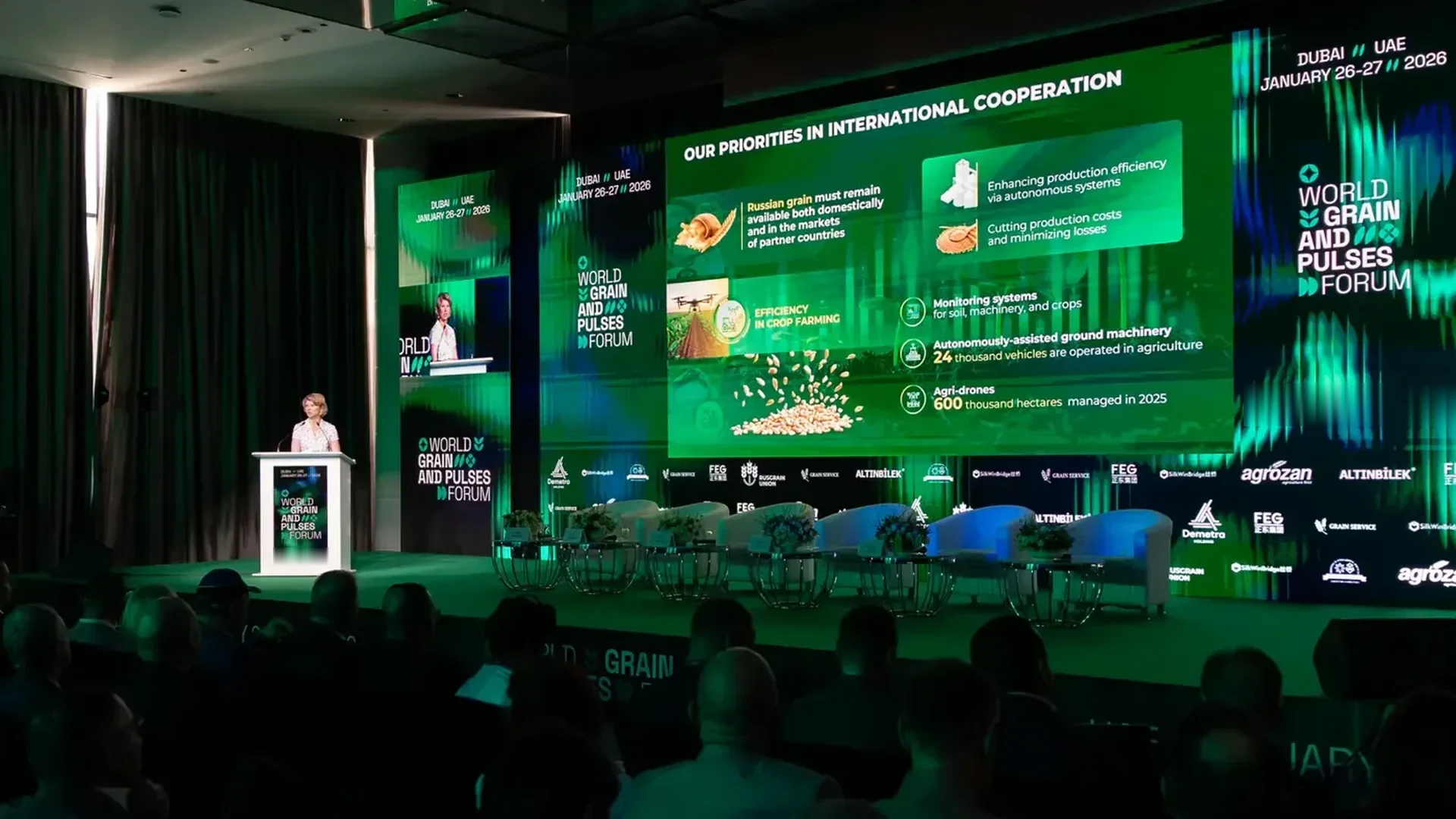 World Grain and Pulses Forum stage in Dubai & Pulses Forum, Dubai